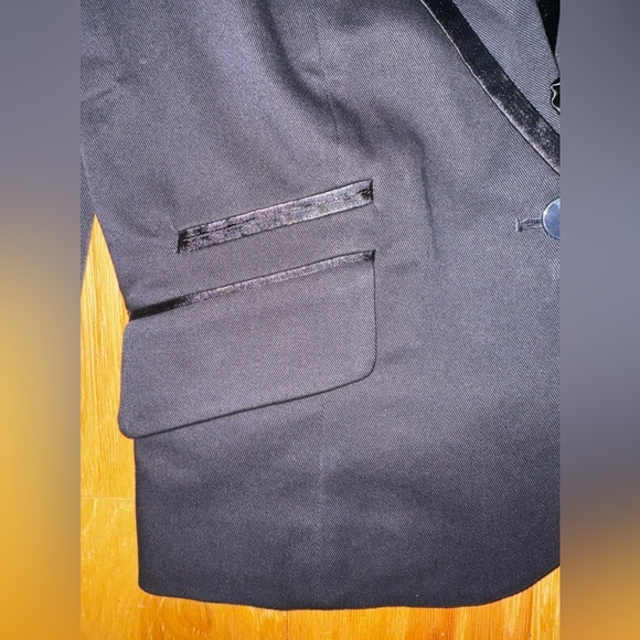 Armani Exchange Academia Collegiate School Crest Patch 3/4 Sleeve Blazer Jacket - Picture 10 of 13